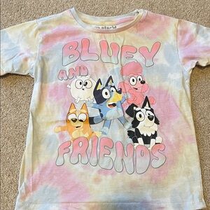 Source Unknown Bluey and Friends Pastel Tie-Dye T-Shirt